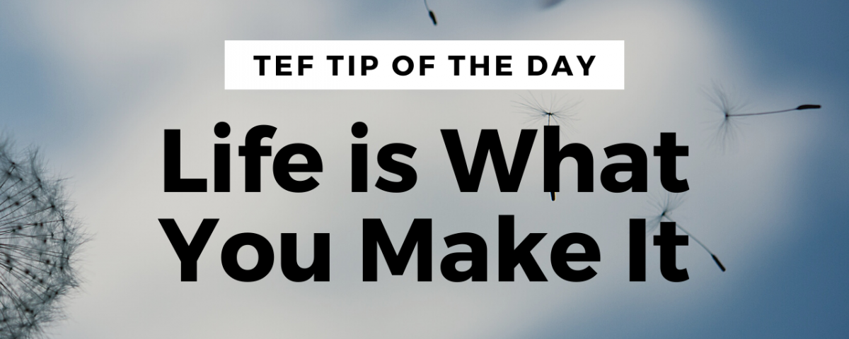 Life is What You Make It graphic.